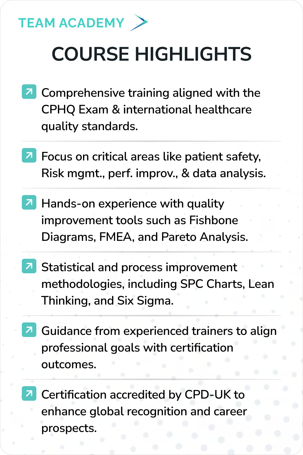 Certified Professional in Healthcare Quality (CPHQ) Training in Saudi Arabia